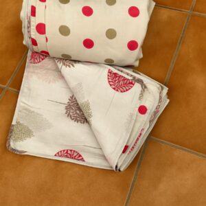 Red Dot Soft Tripple Layer Pure Cambric Cotton Dohar Single Bed Size: 60 inch x 100 inches