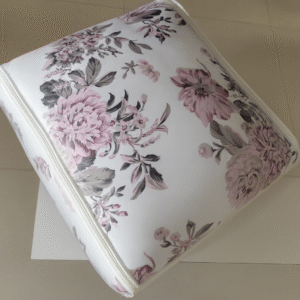 Purple Floral Print Cotton Double Bed Razais reversible filled with soft pure cotton (Rui), Size: 90 inch x 100 inches.