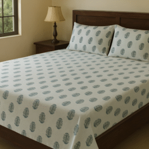 Majestic Cream 200 TC, 100% Printed cotton Bedsheet Double Bed (Copy)