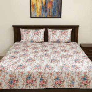 Rose Meadow – 200 TC 100% Cotton Printed Double Bedsheet