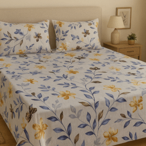 Floral 200 TC, 100% Printed cotton Bedsheet Double Bed