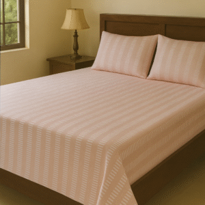 Pink 200 TC, 100% Printed cotton Bedsheet Double Bed