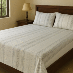 Ivory Mist 200 TC Cotton Bedsheet