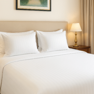 White Plain 200 TC, 100% Printed cotton Bedsheet Double Bed