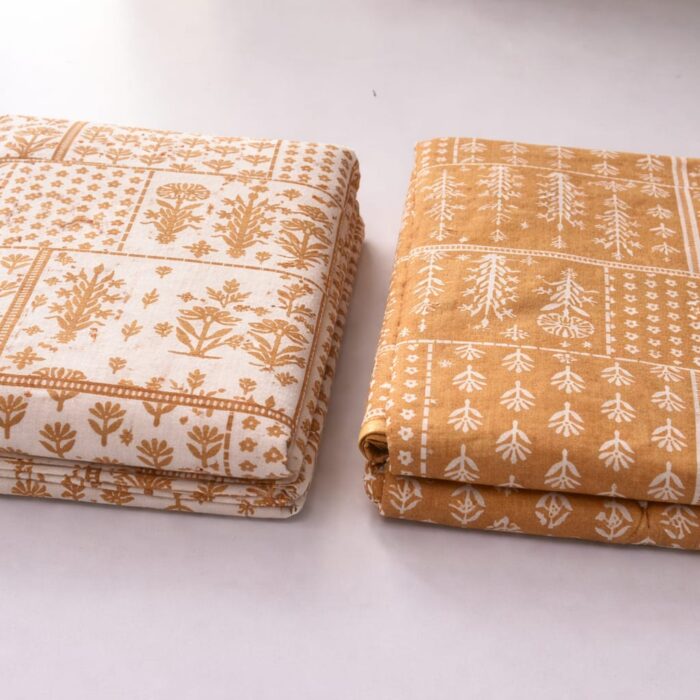 Mustard Yellow Hand-Block Dohar Mustard Yellow Hand-Block Dohar