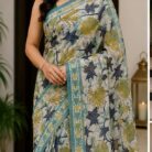 Premium cotton fabric chandari saree