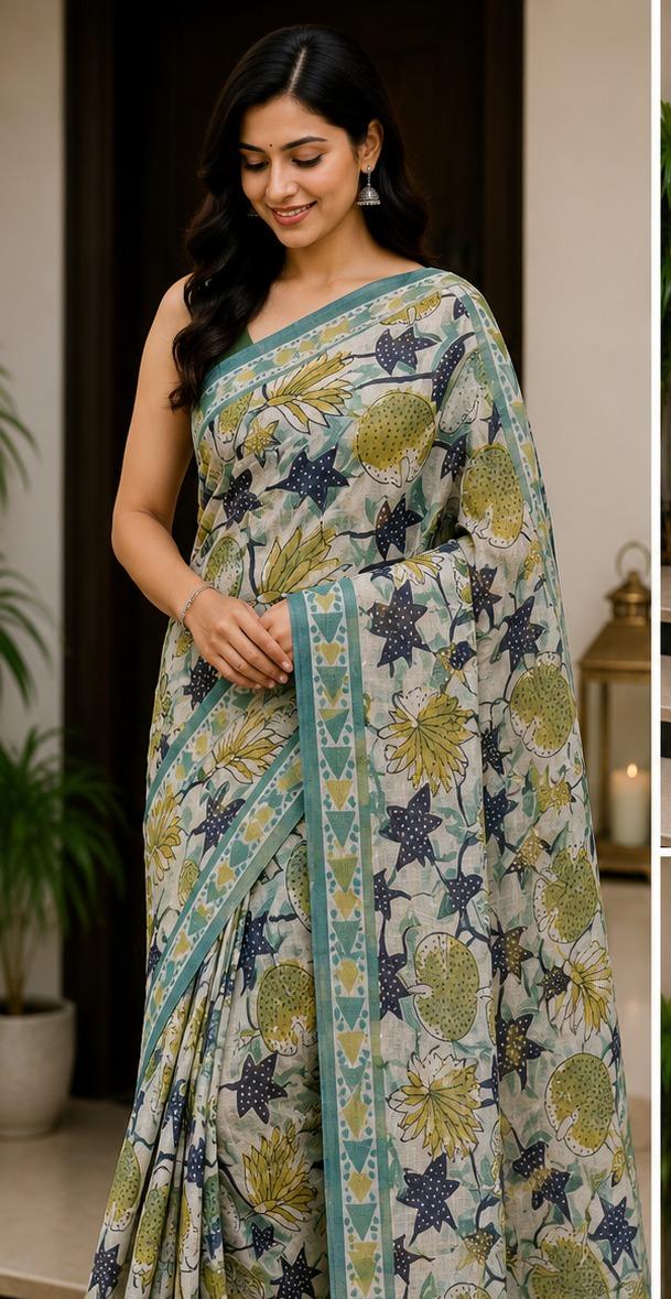 Premium cotton fabric chandari saree Premium cotton fabric chandari saree