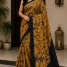 Premium cotton fabric chandari saree