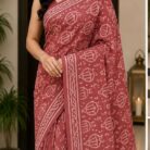 Premium cotton fabric chandari saree